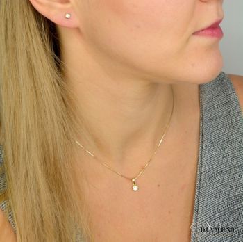Zawieszka złota DIAMENT diament 0,08 ct . Zawieszki z diamentami. Wisiorki z diamentami. Biżuteria Apart (3).JPG